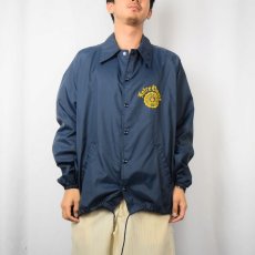 画像2: 70's Champion PRODUCTSタグ USA製 "Notre Dame" ナイロンコーチジャケット NAVY XL (2)