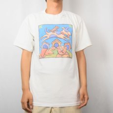 画像2: 90's Hallmark USA製 犬イラストプリントTシャツ L (2)