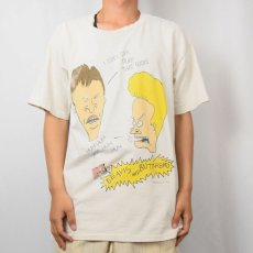 画像2: 90's BEAVIS AND BUTT-HEAD USA製 テレビアニメプリントTシャツ XL (2)