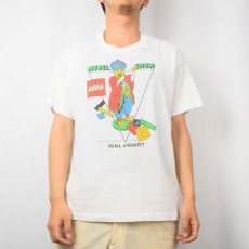 画像2: 90's LEGO USA製 "WALMART" 企業プリントTシャツ L (2)