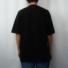 画像3: 90's FRUIT OF THE LOOM USA製 レイヤードデザイン無地Tシャツ BALCK L (3)