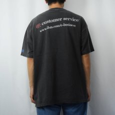 画像3: IBM "HELLO? HELLO? HELLOOOO?" コンピューター企業 ペンキペイントプリントTシャツ BLACK XL (3)