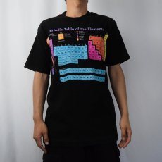 画像2: 90's USA製 "Periodic Table of the Elements" 周期表プリントTシャツ BLACK L (2)