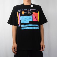 画像2: 90's "Periodic Table of the Elements" 周期表プリントTシャツ BLACK L (2)