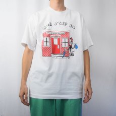 画像3: 90's Dr.Seus THE CAT IN THE HAT USA製 "ONE STEP IN" キャラクタープリントTシャツ XL (3)