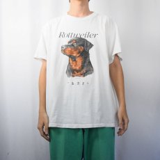 画像2: 90's AIR WAVES USA製 "Rottweiler" 犬プリントTシャツ XL (2)