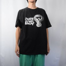 画像3: 90's "DEATH BEFORE DECAF" スカルプリントTシャツ BLACK XL (3)