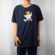 画像2: 90's POLO SPORT Ralph Lauren ポロベアプリントTシャツ NAVY XL (2)