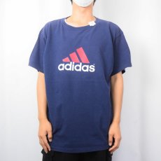 画像2: adidas ロゴプリントTシャツ NAVY XL (2)