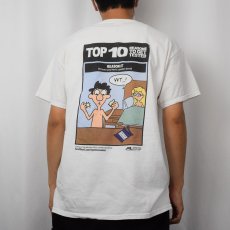 画像4: "TOP10 REASONS TO GET TESTED" シュールイラスト エロプリントTシャツ L (4)