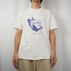 画像2: 90's USA製 "...Stunning!" イラストプリントTシャツ L (2)