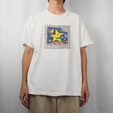 画像2: 90's USA製 "STAR TALKIN'" イラストプリントTシャツ L (2)