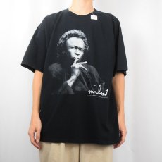 画像2: 90's MILES DAVIS ジャズミュージシャンプリントTシャツ BLACK XL (2)