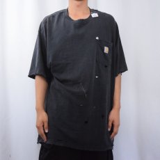 画像2: carhartt ポケットTシャツ BLACK  (2)