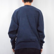 画像3: 90's Champion REVERSE WEAVE USA製 目無しスウェット NAVY L (3)