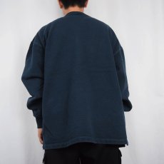 画像3: 90's Champion USA製 ヘンリーネック 鹿の子スウェット XL (3)