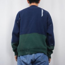 画像3: 90's〜 RUSSELL ATHLETIC USA製 切り替えデザイン ペンキペイントスウェット L (3)