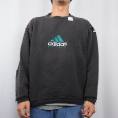 画像2: 90's adidas EQUIPMENT ロゴ刺繍スウェット M (2)