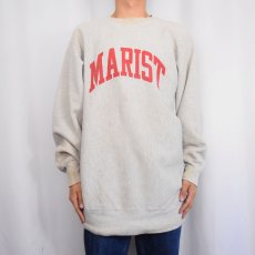 画像2: 90's Champion REVERSE WEAVE USA製 "MARIST" 染み込みプリントスウェット XXL (2)