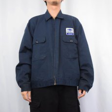 画像2: 60〜70's WORK WEAR CORPORATION "CHEVROLET" パッチカスタム キルティングライナー ワークジャケット NAVY L (2)