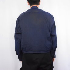 画像3: 60〜70's BOSS "UNION76" パッチカスタム ワークジャケット NAVY M (3)