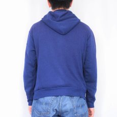 画像3: 90's Hanes USA製 無地 スウェットジップパーカー NAVY M (3)