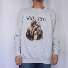 画像2: 90's USA製 "Shih Tzu" 犬プリントスウェット 2XL (2)