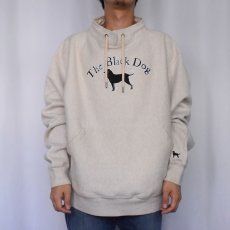 画像2: The Black Dog 犬刺繍 モックネックスウェット L (2)