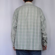 画像3: 50's PENNEY'S TOWNCRAFT チェック柄 オープンカラープリントネルシャツ SIZE16-16 1/2 (3)