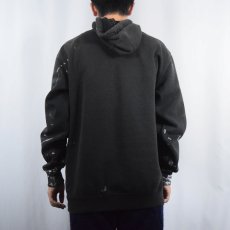 画像3: Carhartt ペンキペイント スウェットフーディ BLACK M (3)