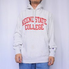 画像2: 2000's Champion REVERSE WEAVE "KEENE STATE COLLEGE" プリントスウェットフーディ M (2)