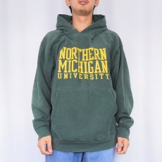 画像2: 2000's Champion REVERSE WEAVE "NORTHERN MICHIGAN UNIVERSITY" プリントスウェットフーディ L (2)