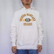 画像2: 90's mvp USA製 REVERSE WEAVE TYPE "WESTERN MARYLAND COLLEGE" プリントスウェットフーディー M (2)