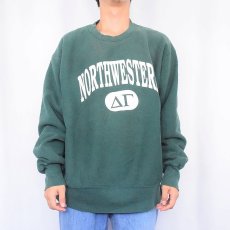 画像2: 90's Lee USA製 REVERSE WEAVE TYPE "NORTHWESTERN" プリントスウェット XL (2)