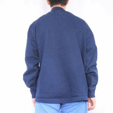 画像3: 90's Champion USA製 "UNIVERSITY OF ROCHESTER" モックネックスウェット NAVY XL (3)