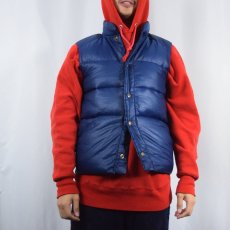 画像2: 80's Eddie Bauer ダウンベスト NAVY (2)