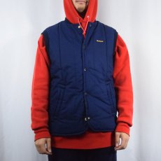 画像2: 90's Barbour ENGLAND製 中綿ベスト 3ワラント NAVY  (2)