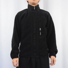 画像2: 90's Patagonia USA製 シンチラ フリースジップジャケット BLACK S (2)