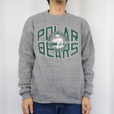 画像2: 80's RUSSELL ATHLETIC USA製 "POLAR BEARS" 前V プリントスウェット XL (2)