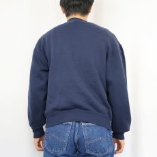 画像3: 90's〜 RUSSELL ATHLETIC USA製 前V 無地スウェット NAVY S (3)