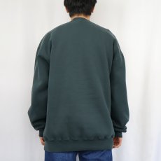 画像3: 90's〜 RUSSELL ATHLETIC USA製 前V 無地スウェット GREEN XLT (3)