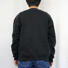 画像3: 90's〜 RUSSELL ATHLETIC USA製 "MERRITT" 前V プリントスウェット BLACK L (3)