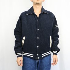 画像3: 90's Rennoc USA製 "Wilmington" コーデュロイスタジャン NAVY L (3)