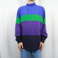 画像2: 90's J.CREW USA製 切り替えデザイン タートルネックロンT XL (2)