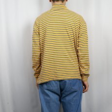 画像3: 90's GAP ボーダー柄 タートルネックロンT M (3)