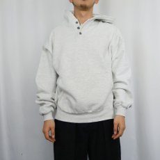 画像2: 90's RUSSELL ATHLETIC USA製 "HIGH COTTON" ヘンリーネックスウェットフーディ L (2)