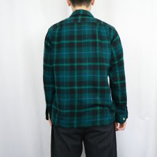 画像3: 60's Pendleton チェック柄 オープンカラーウールシャツ XL (3)