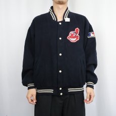 画像3: 80's〜 Indians ワッペン付き スタジャン NAVY (3)