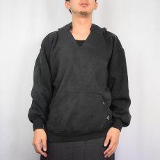 画像2: 90's〜 RUSSELL ATHLETIC USA製 無地スウェットフーディ BLACK XL (2)