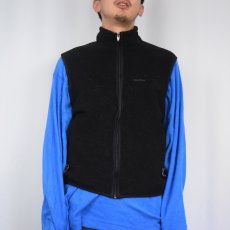 画像2: 90's Patagonia USA製 フリースベスト BLACK M (2)